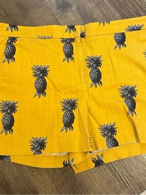 Ann Taylor “Devin City Short” Pineapple-Print